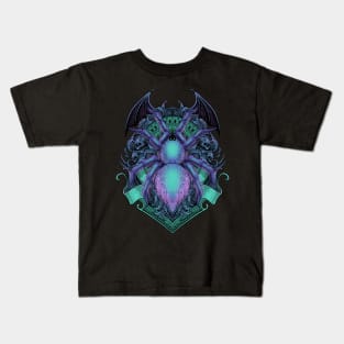 Spider Engraving Art Kids T-Shirt